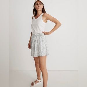 Madewell Tie-Waist Skort in Abstract Flora, Size Small